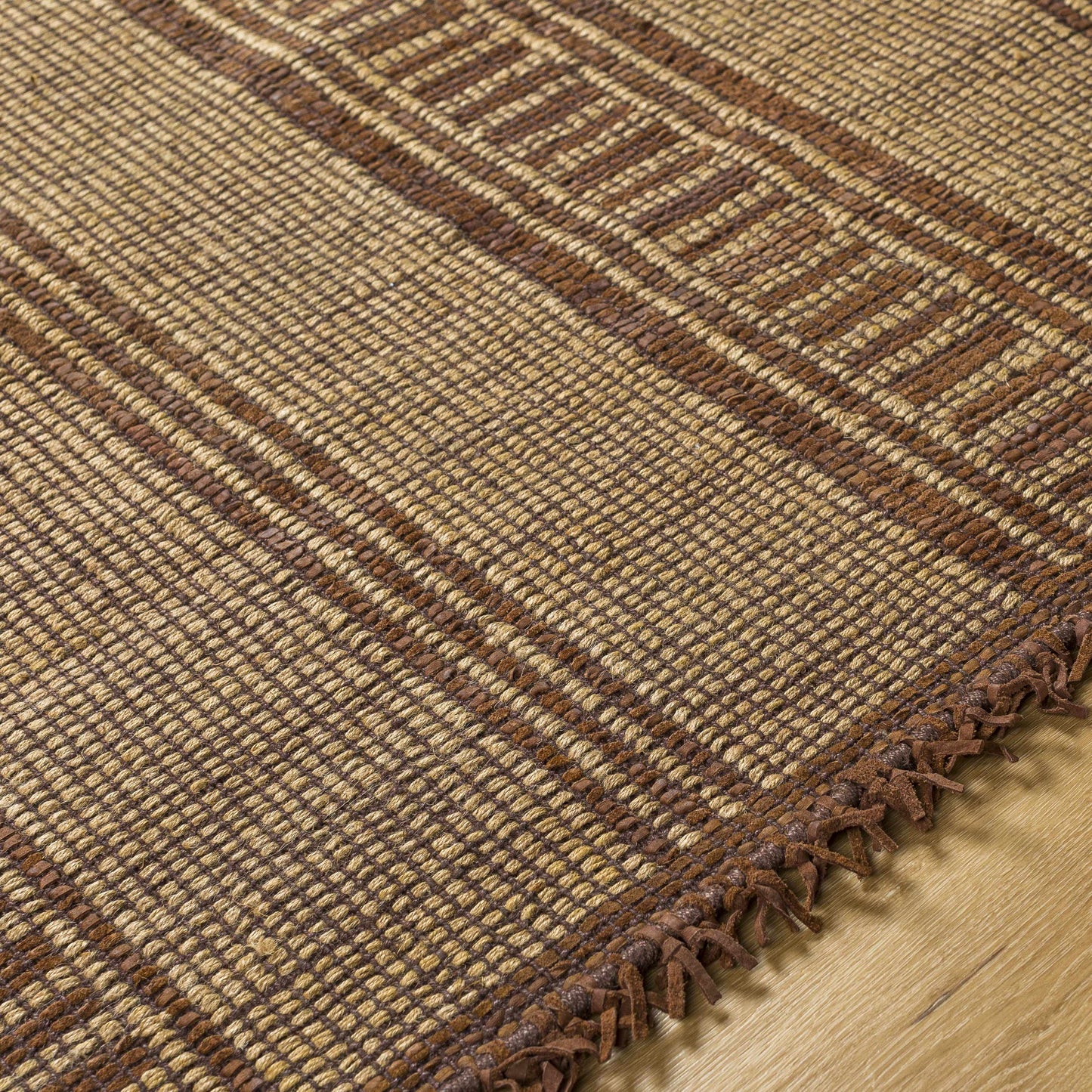 Gita Jute & Leather Rug - Clearance