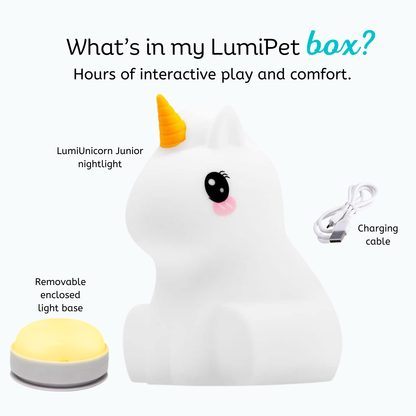 LumiPets® Junior Unicorn - Children's Nursery Touch Night Light