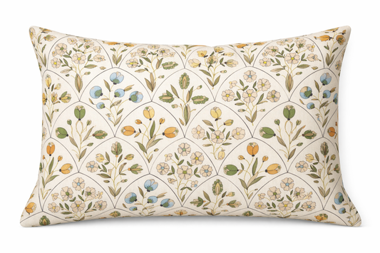 Frances Pillow Cover in Natural, Schumacher Textiles