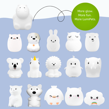 LumiPets® Honey the Hippo- Children's Touch Night Light