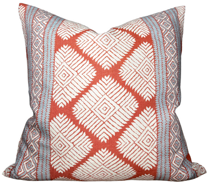 Austin Pillow Cover in Coral, Thibaut Pillows