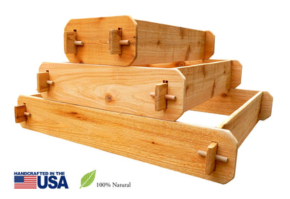 Timberlane Gardens Raised Garden Bed Kit 3 Tiered Pyramid (1x3 2x3 3x3) Select Cedar Elevated Planter