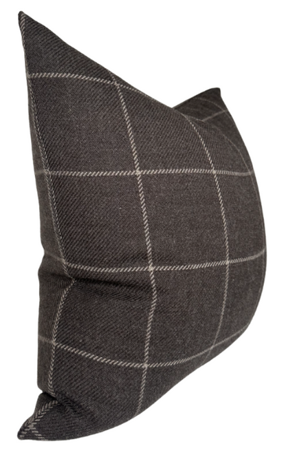 Bancroft Wool Pillow Cover in Sable Brown, Schumacher Textiles