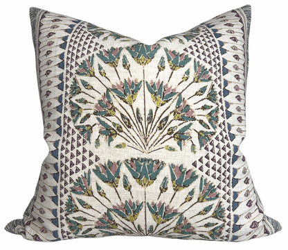 Cairo Pillow Cover in Eggplant, Thibaut Pillows