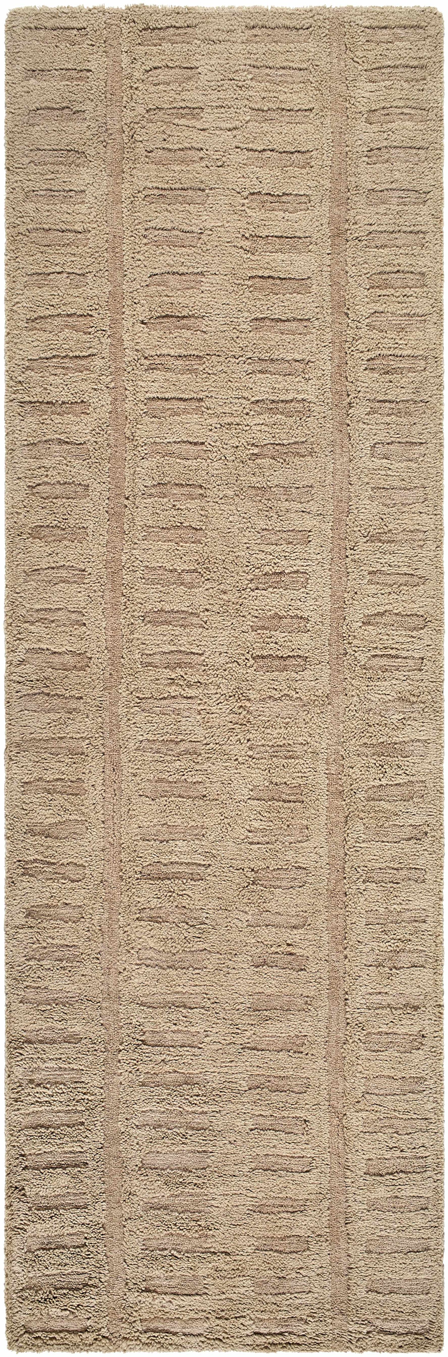 Washable Handmade Wool Rug - Brown - Clearance
