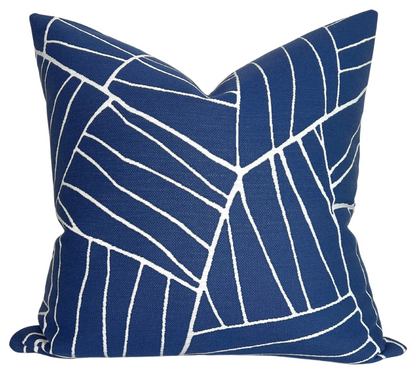 Jordan Woven Pillow Cover in Royal Blue, Thibaut Pillows