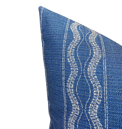 Zanzibar Outdoor Pillow Cover in Lapis Blue, Indoor/Outdoor Pillows, Peter Dunham Textiles