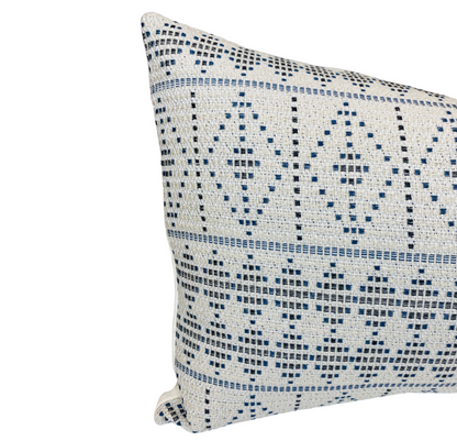 Souk Pillow Cover in Onyx Indigo, Indoor Outdoor Pillows, Peter Dunham Textiles