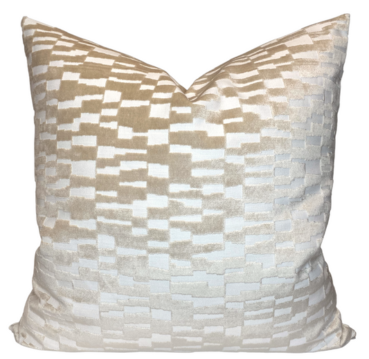 Mod Velvet Pillow Cover in Tan