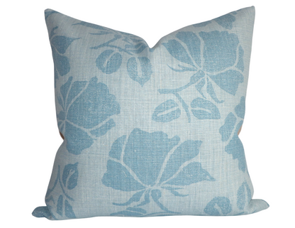 Emilia Pillow Cover in Blue, Peter Dunham Textiles