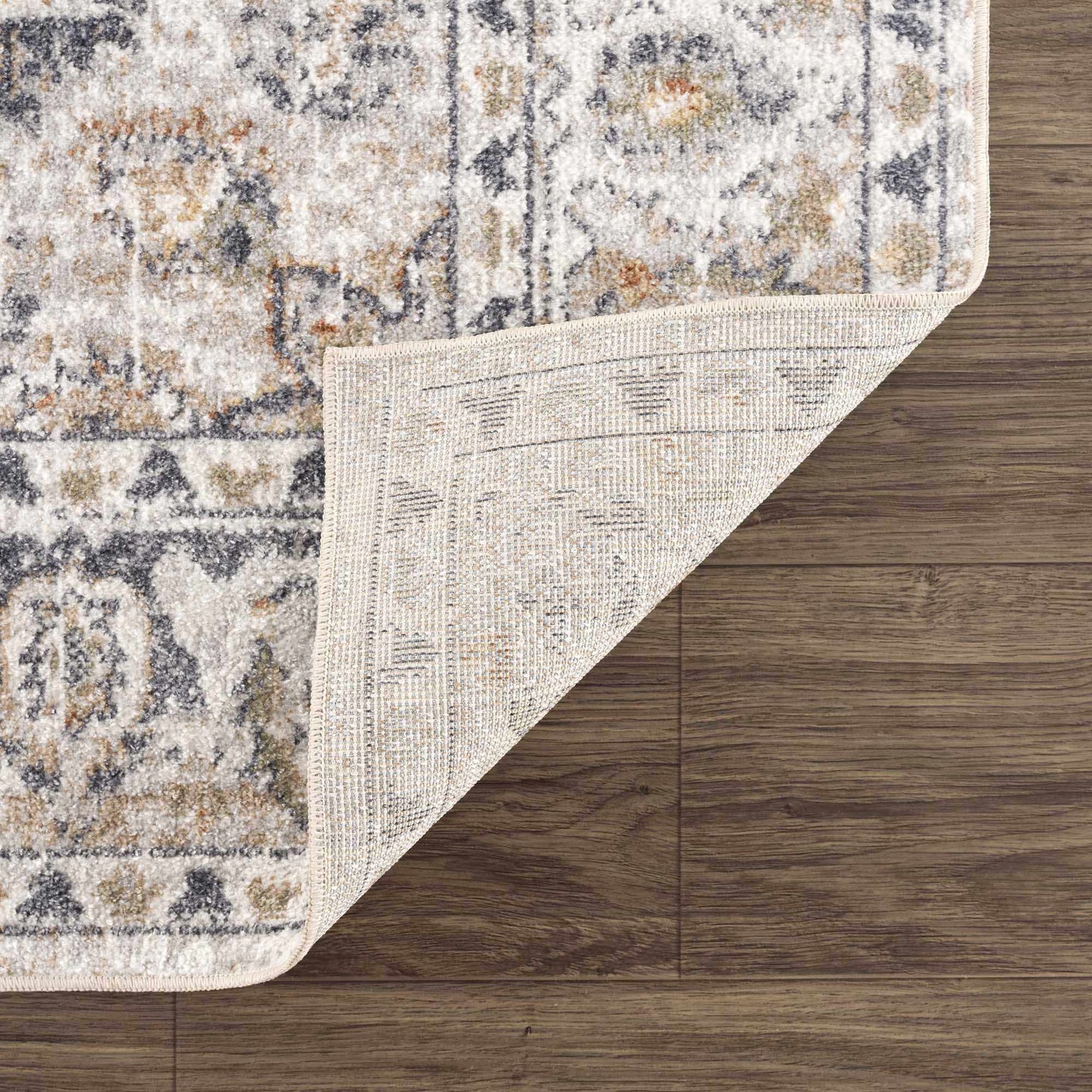 Hiti Cream Flat Pile Washable Rug