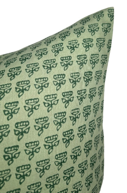 Mimi Pillow Cover in Green, Thibaut Pillows