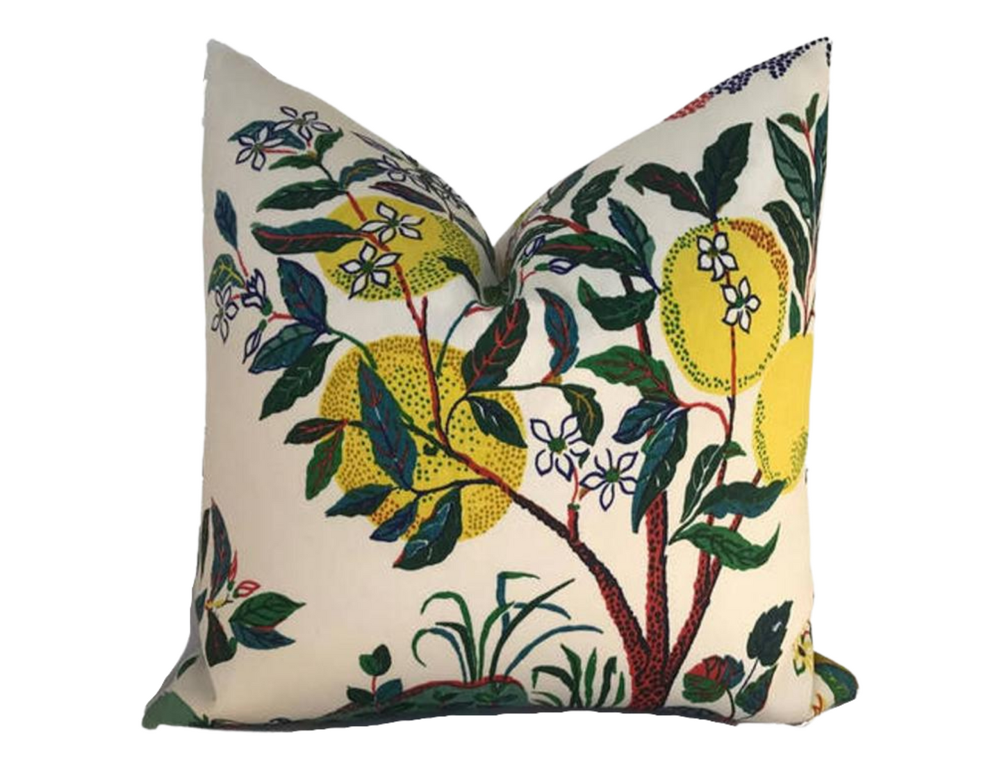 Citrus Garden Linen Pillow Cover, Schumacher Textiles