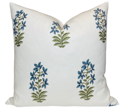 Udaipur Pillow Cover in Indigo, Peter Dunham Textiles