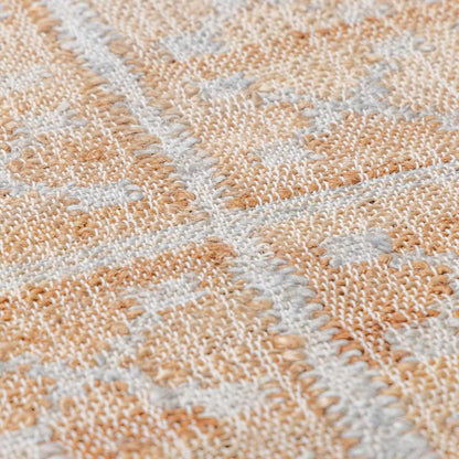 Rice Handcrafted Fringed Jute Carpet
