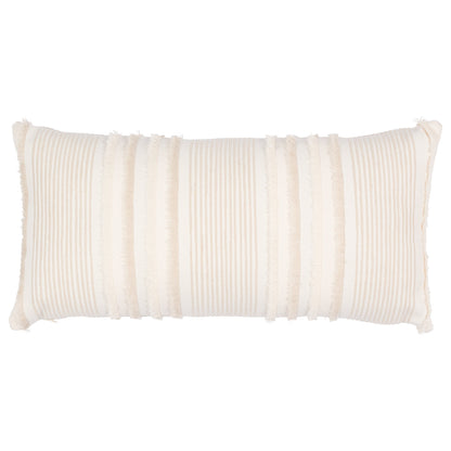 Billy Embroidered Pillow Cover in Natural, Indoor Outdoor Pillow - Schumacher Textiles