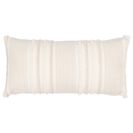 Billy Embroidered Pillow Cover in Natural, Indoor Outdoor Pillow - Schumacher Textiles