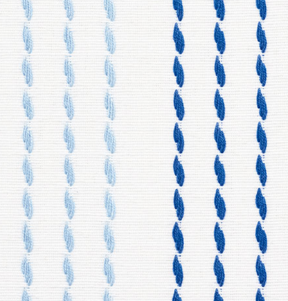 Running Stitches Pillow Cover in Blues, Schumacher Textiles
