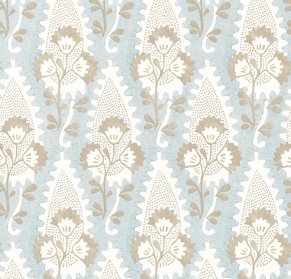 Cornwall Floral Pillow Cover in Sky Blue, Thibaut Pillows