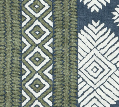 Austin Pillow Cover in Bluestone + Green, Thibaut Pillows