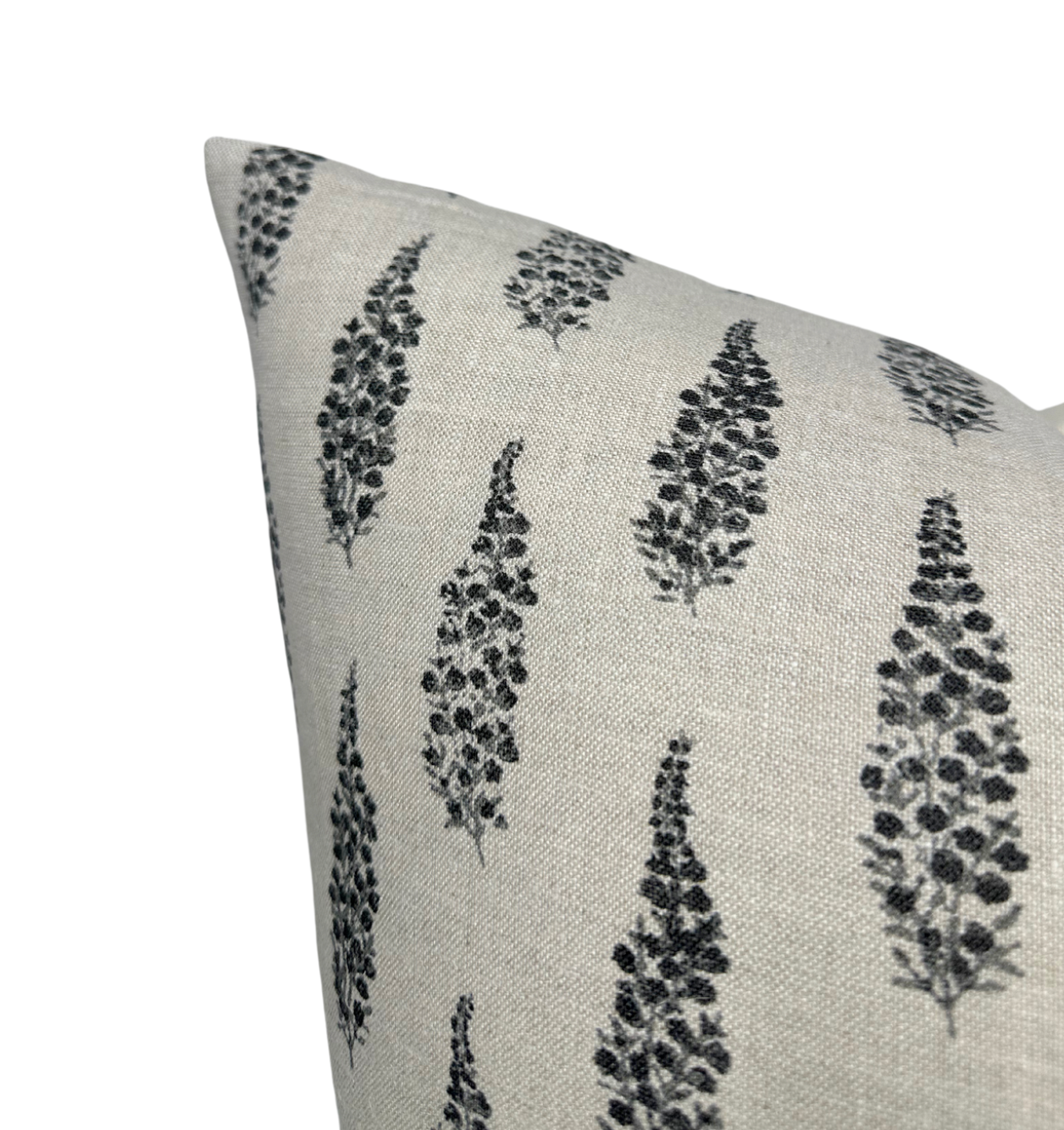 Hollyhock Pillow Cover in Jet, McLaurin + Piercy Textiles