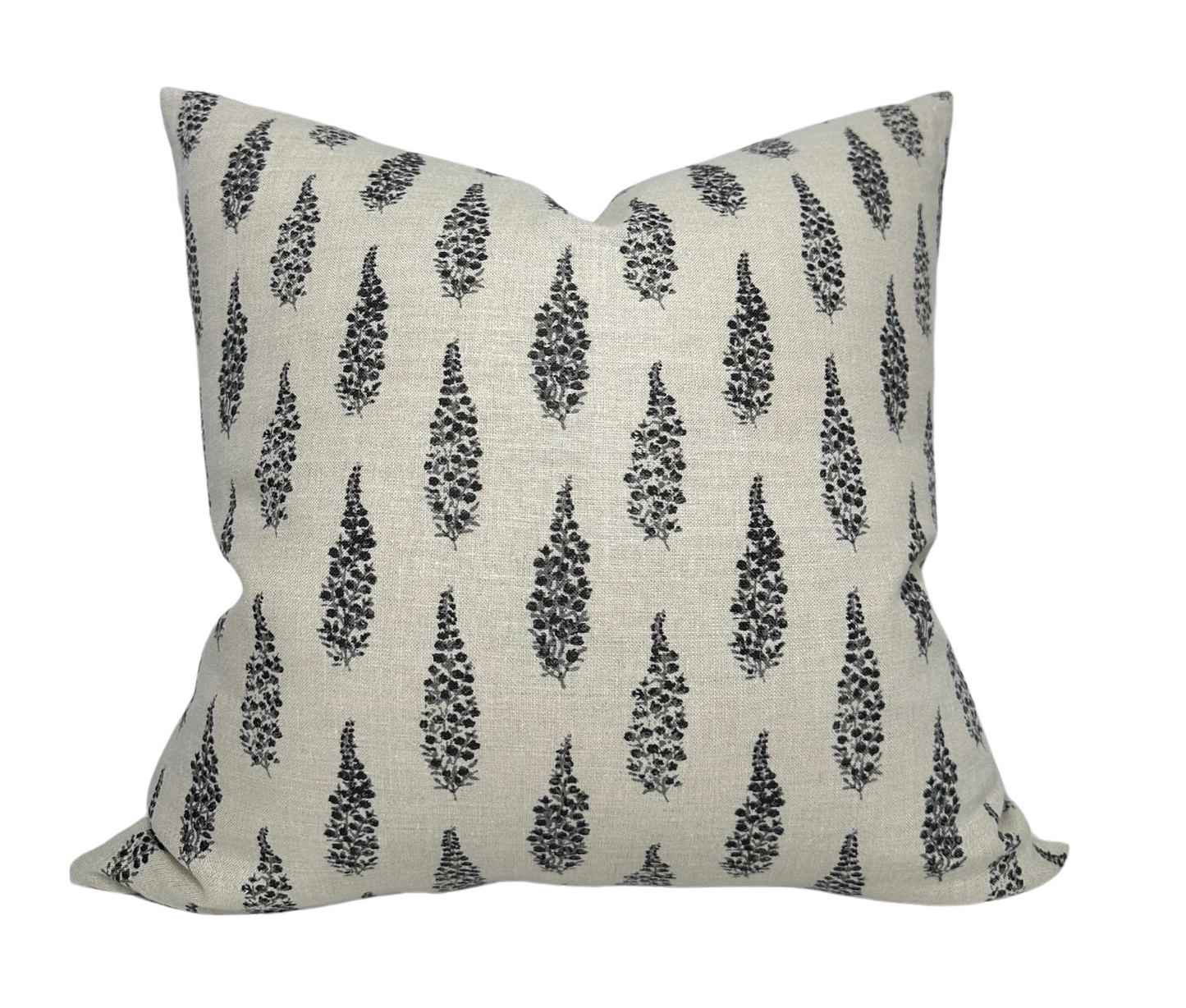 Hollyhock Pillow Cover in Jet, McLaurin + Piercy Textiles