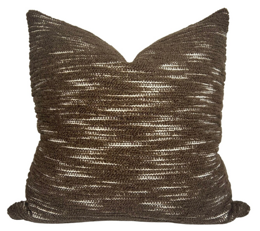 Sahara Woven Pillow Cover in Bark, Larsen Textiles