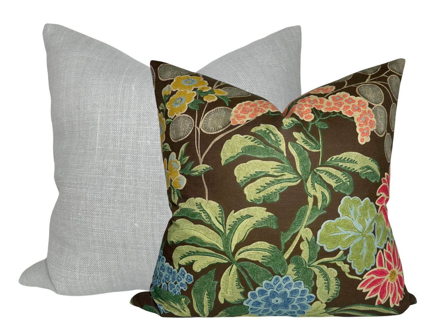 Meadow Floral Pillow Cover in Brown, Thibaut Pillows