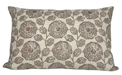Freedia Pillow Cover in Sepia, Susan Connor Textiles