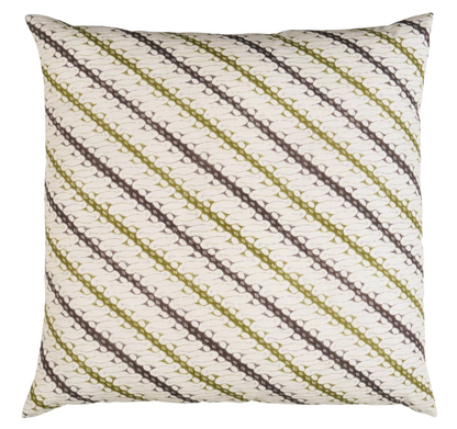 Ronnie Pillow Cover in Green, Schumacher Textiles