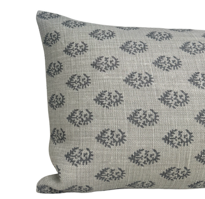 Rajmata Pillow Cover in Grey, Peter Dunham Textiles