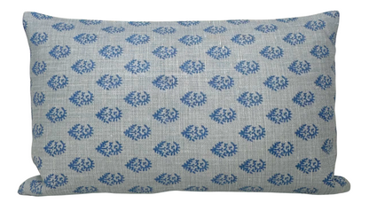 Rajmata Pillow Cover in Mist Indigo, Peter Dunham Textiles