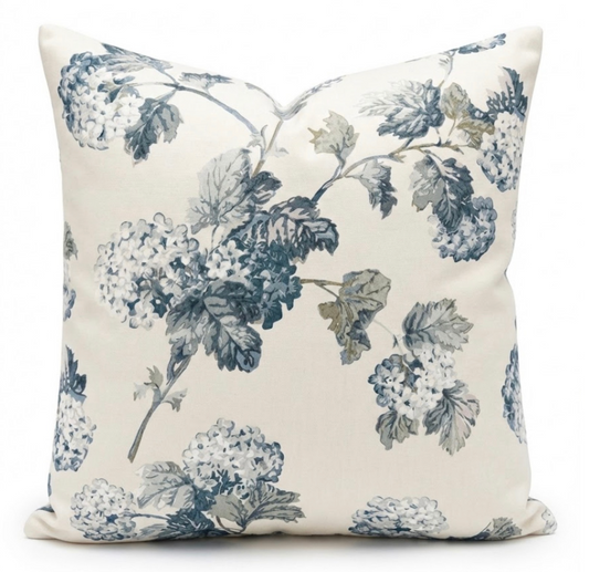 Sussex Hydrangea Pillow Cover in Slate/Blue, Thibaut Pillows