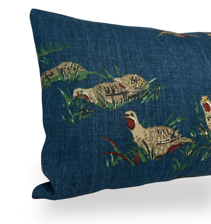 Pointers Covey Pillow Cover in Indigo Blue, Schumacher Textiles