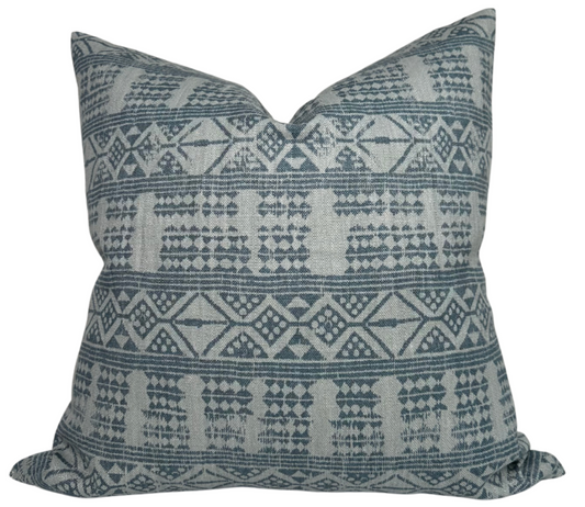 Addis Pillow Cover in Mist Blue, Peter Dunham Textiles