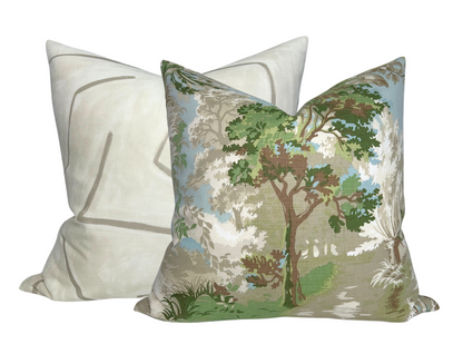 Graffito Pillow Cover in Parchment, Kelly Wearstler Textiles