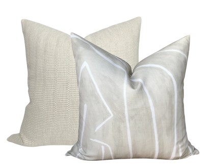 Horizon Striped Pillow Cover in Natural