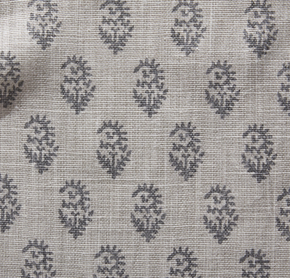 Rajmata Tonal Pillow Cover in Ash Grey, Peter Dunham Textiles