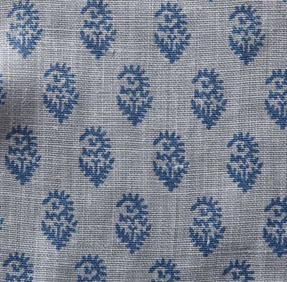 Rajmata Tonal Pillow Cover in Mist Indigo/Blue, Peter Dunham Textiles
