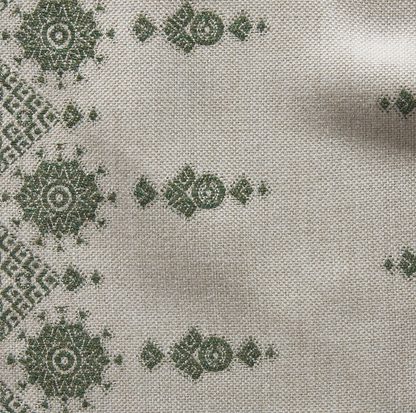 Carmania Pillow Cover in Green, Indoor Outdoor Pillows, Peter Dunham Textiles