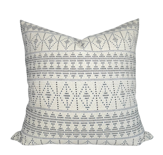 Souk Pillow Cover in Onyx Indigo, Indoor Outdoor Pillows, Peter Dunham Textiles