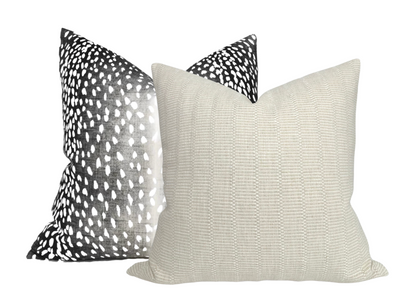 Antelope Pillow Cover in Charcoal