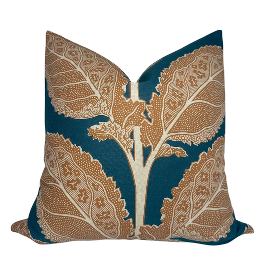 Lacinato Pillow Cover in Ochre + Mineral, Thibaut Pillows