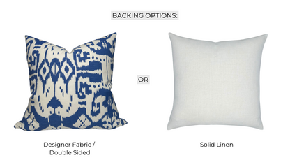 Island Ikat Pillow Cover in Royal Blue