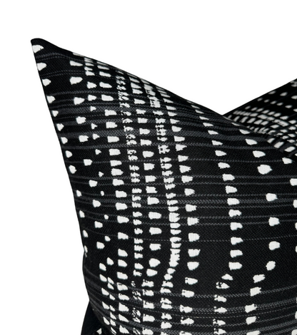 Cape Town Pillow Cover in Black, Thibaut Pillows