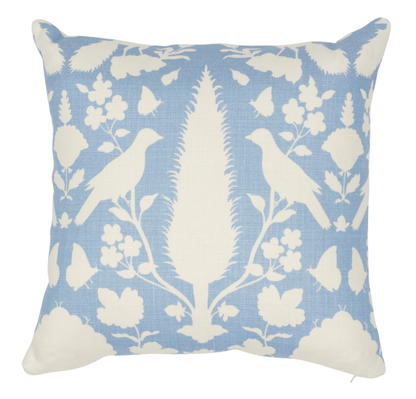 Chenonceau Pillow Cover in Sky, Schumacher Textiles