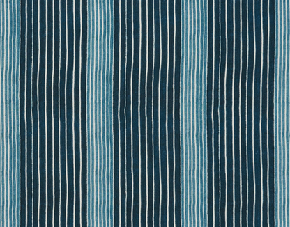 Mediterranean Stripe Pillow Cover in Indigo, McLaurin + Piercy Textiles