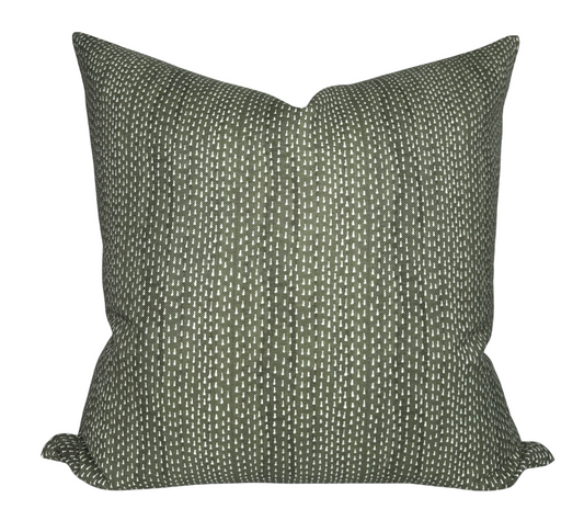 Kantha Pillow Cover in Willow, Maresca Textiles