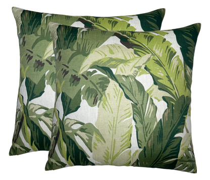 Travelers Palm Pillow Cover in Sage, Thibaut Pillows
