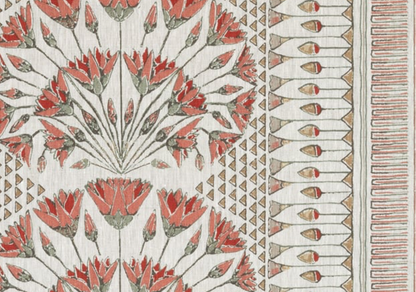 Cairo Pillow Cover in Coral, Thibaut Pillows